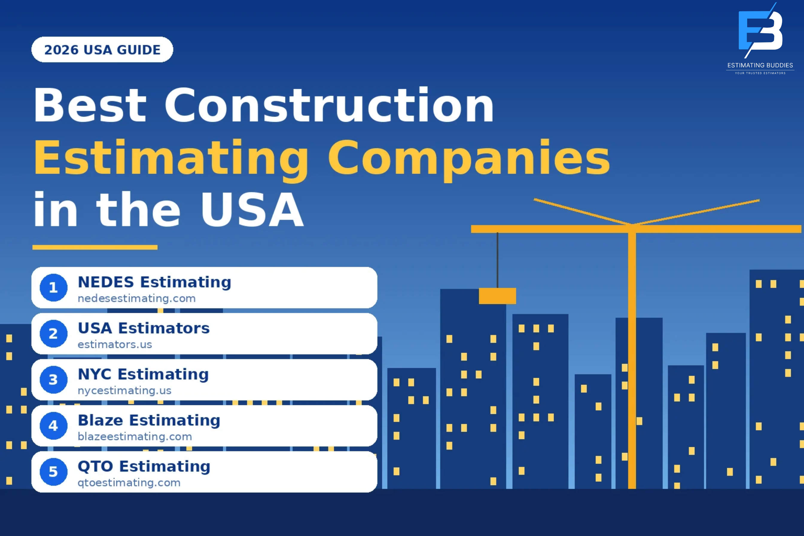 Best Construction Estimating Companies in the USA (2026 Guide)